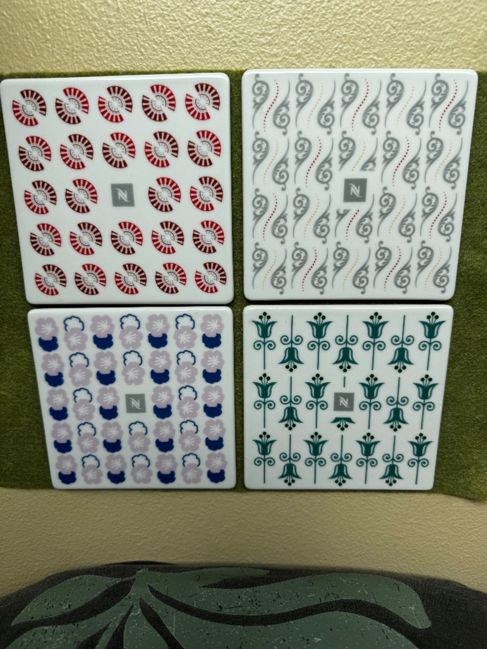 Nespresso porcelain coasters - Set 2037 Made in Portugal